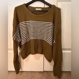 Urban Outfitters Olive Striped Sweater